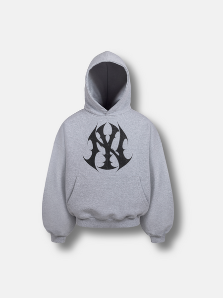 ★Golden ★ Vintage Logo Embroidered Hoodie Gray GUP021 Hooded sweatshirt in worn gray with embroidered vintage logo
