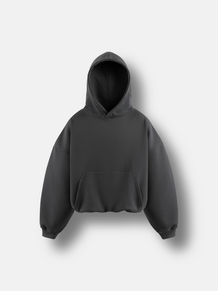 【PERSTEP】24FW★ Nomad Two Tone Button Hoodie Duster Dual Curved Hoodie in Pigment Charcoal | NXP