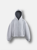 BAGGY ZIP HOODIE - GRAY