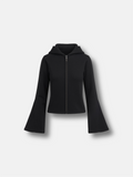 FLARED HOODIE - BLACK